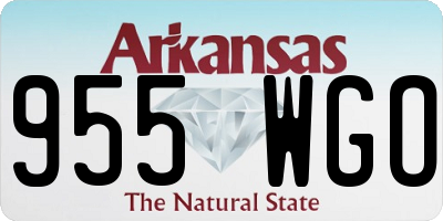 AR license plate 955WGO