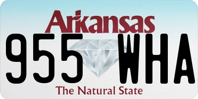 AR license plate 955WHA