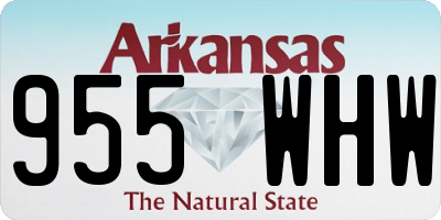 AR license plate 955WHW