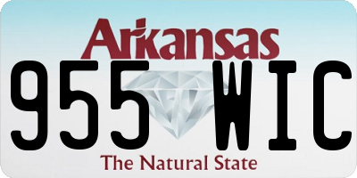 AR license plate 955WIC