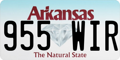 AR license plate 955WIR