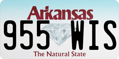 AR license plate 955WIS