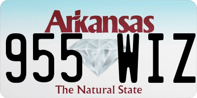AR license plate 955WIZ