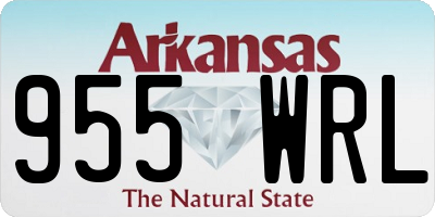 AR license plate 955WRL