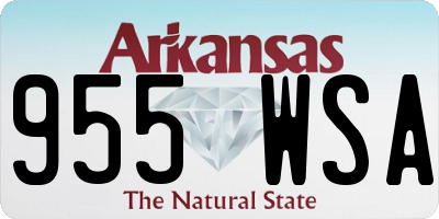 AR license plate 955WSA
