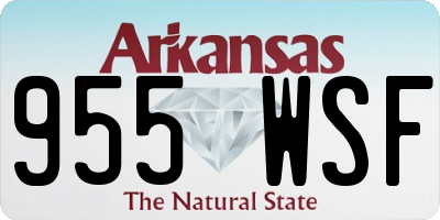 AR license plate 955WSF