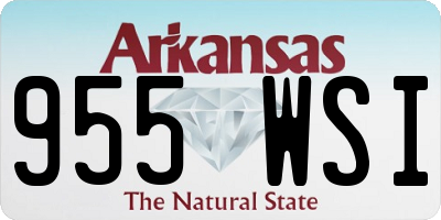 AR license plate 955WSI