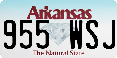 AR license plate 955WSJ