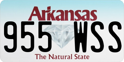 AR license plate 955WSS