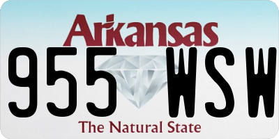 AR license plate 955WSW