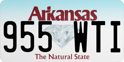 AR license plate 955WTI
