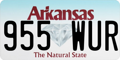 AR license plate 955WUR