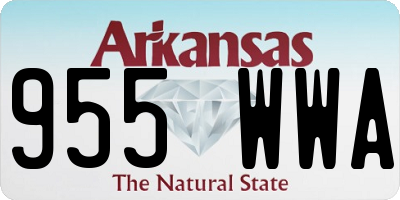 AR license plate 955WWA