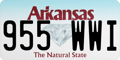 AR license plate 955WWI