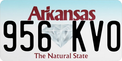 AR license plate 956KVO
