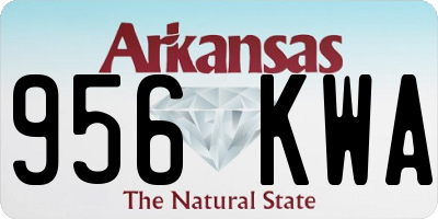 AR license plate 956KWA