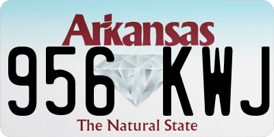 AR license plate 956KWJ