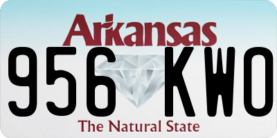 AR license plate 956KWO