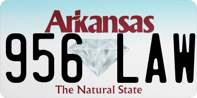 AR license plate 956LAW