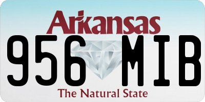 AR license plate 956MIB