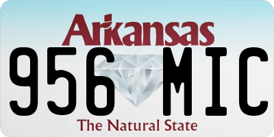 AR license plate 956MIC