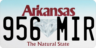 AR license plate 956MIR