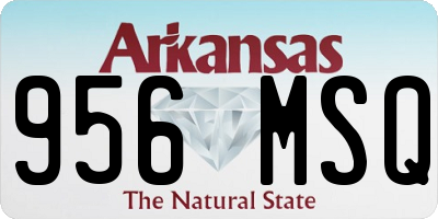 AR license plate 956MSQ