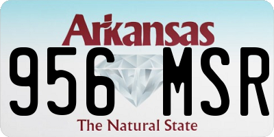AR license plate 956MSR