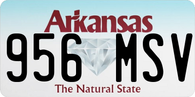 AR license plate 956MSV