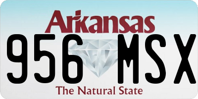 AR license plate 956MSX