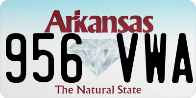 AR license plate 956VWA