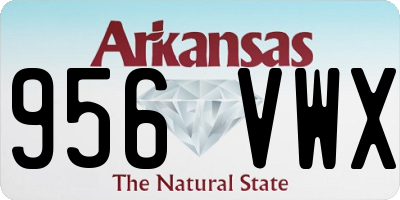 AR license plate 956VWX