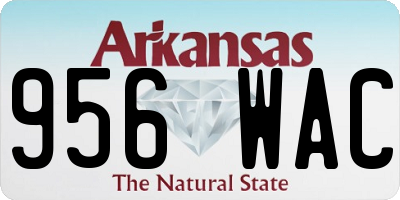 AR license plate 956WAC