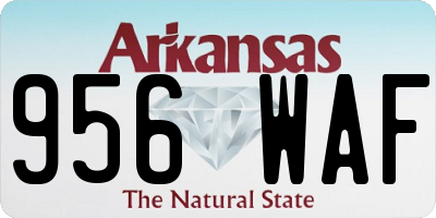 AR license plate 956WAF