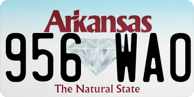 AR license plate 956WAO