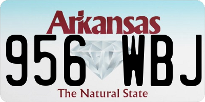 AR license plate 956WBJ
