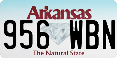 AR license plate 956WBN