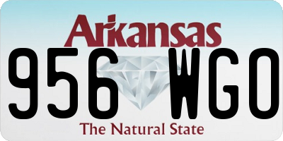 AR license plate 956WGO