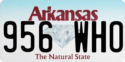 AR license plate 956WHO