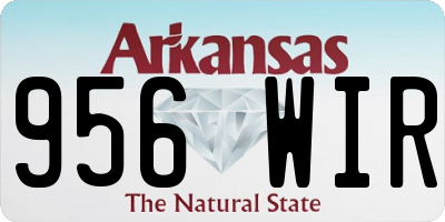 AR license plate 956WIR