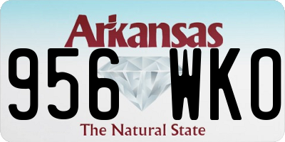 AR license plate 956WKO