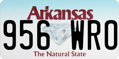 AR license plate 956WRO