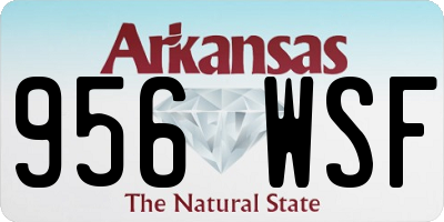 AR license plate 956WSF