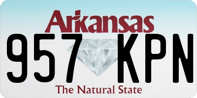 AR license plate 957KPN