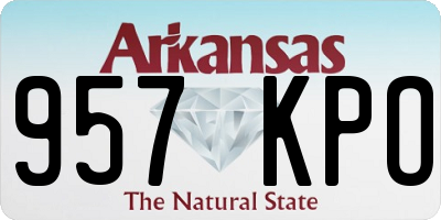 AR license plate 957KPO