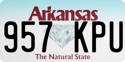 AR license plate 957KPU