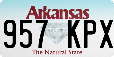 AR license plate 957KPX