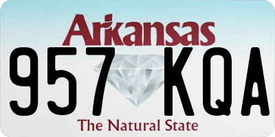 AR license plate 957KQA