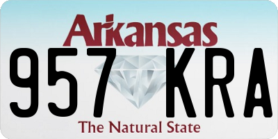 AR license plate 957KRA