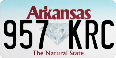 AR license plate 957KRC